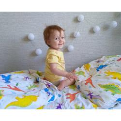 Комплект постельного белья полуторный "Динозавры"