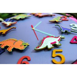 Часы настенные "Дино-команда" маренго с фигурками