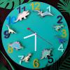 Часы настенные "Дино-команда" бирюзовые с фигурками