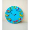 Часы настенные "Дино-команда" голубые с фигурками