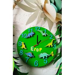 Часы настенные именные "Егор" с фигурками