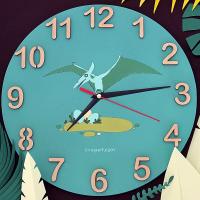 Часы настенные Птеранодон Бирюза