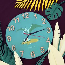 Часы настенные Птеранодон Бирюза