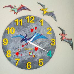 Часы настенные "Лунный Птеранодон"