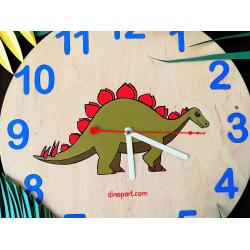 Часы настенные Стегозавр Wood blue