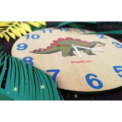 Часы настенные Стегозавр Wood blue