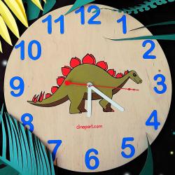 Часы настенные Стегозавр Wood blue