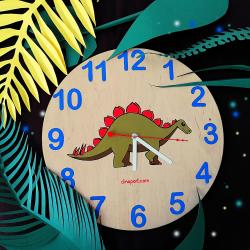 Часы настенные Стегозавр Wood blue