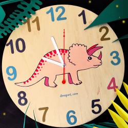 Часы настенные Трицератопс Wood  aurora