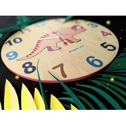 Часы настенные Трицератопс Wood  aurora