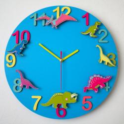 Часы настенные "Дино-команда" синие