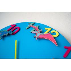 Часы настенные "Дино-команда" синие