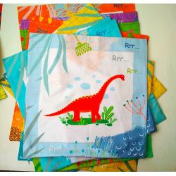 Подушка Брахиозавр голубая