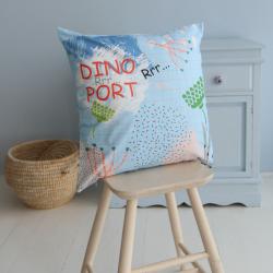 Подушка Брахиозавр голубая