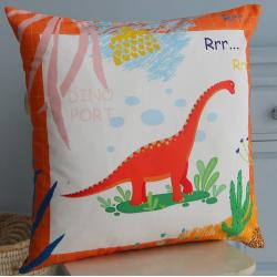 Подушка Брахиозавр оранжевая