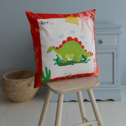 Подушка Стегозавр красная