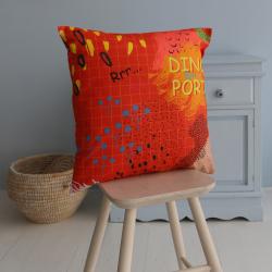 Подушка Стегозавр красная