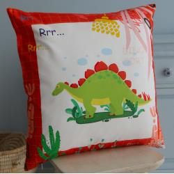 Подушка Стегозавр красная