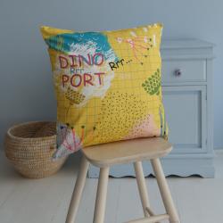 Подушка Трицератопс желтая