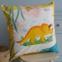 Подушка Трицератопс желтая