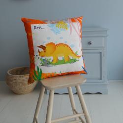 Подушка Трицератопс оранжевая