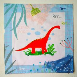 Подушка Брахиозавр голубая