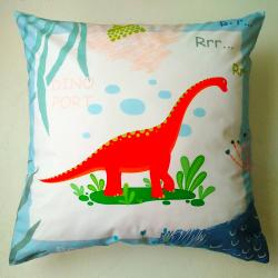 Подушка Брахиозавр голубая