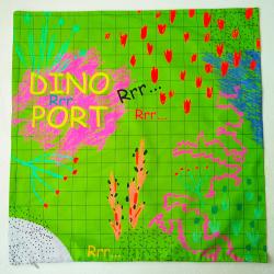 Подушка Птеранодон зеленая