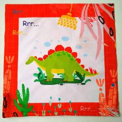 Подушка Стегозавр красная