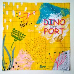 Подушка Трицератопс желтая