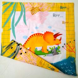 Подушка Трицератопс желтая