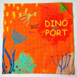 Подушка Трицератопс оранжевая