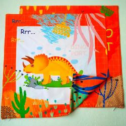 Подушка Трицератопс оранжевая