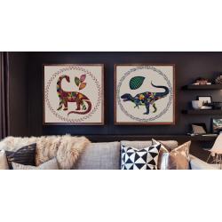 Постер DinoFantasy T-Rex синий 30x30