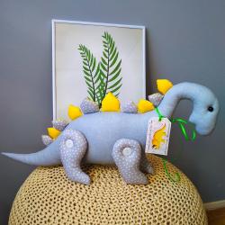 Игрушка Стегозавр Серый  (длина 65 см.)