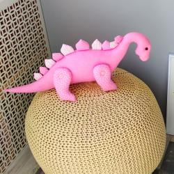 Игрушка Стегозавр Розовый  (длина 65 см.)