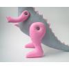 Игрушка Тирекс серо-розовый  (высота 45 см.)
