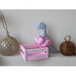 Игрушка Тирекс серо-розовый  (высота 45 см.)